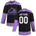 Wholesale Cheap Colorado Avalanche Adidas Hockey Fights Cancer Custom Practice Jersey Black