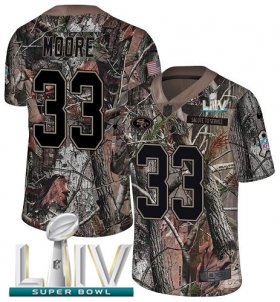 Wholesale Cheap Nike 49ers #33 Tarvarius Moore Camo Super Bowl LIV 2020 Men\'s Stitched NFL Limited Rush Realtree Jersey