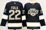 Cheap Men's Los Angeles Kings #22 Kevin Fiala Black 2024-25 Home Stitched Hockey Jersey