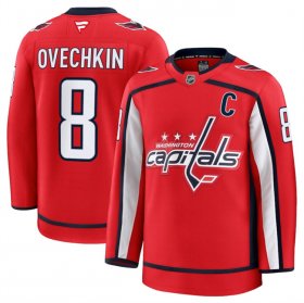 Men\'s Washington Capitals #8 Alexander Ovechkin Red 2024-25 Home Stitched Hockey Jersey