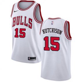 Wholesale Cheap Nike Chicago Bulls #15 Chandler Hutchison White NBA Swingman Association Edition Jersey