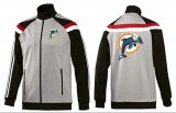 Wholesale Cheap NFL Miami Dolphins Team Logo Jacket Grey