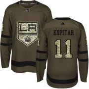 Wholesale Cheap Adidas Kings #11 Anze Kopitar Green Salute to Service Stitched Youth NHL Jersey