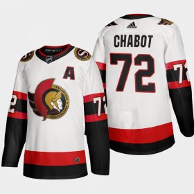 Cheap Ottawa Senators #72 Thomas Chabot Men\'s Adidas 2020-21 Authentic Player Away Stitched NHL Jersey White