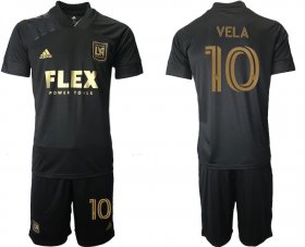 Wholesale Cheap Men 2021-2022 Club Los Angeles FC home black 10 Adidas Soccer Jersey