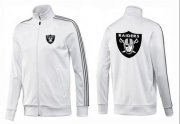 Wholesale Cheap NFL Las Vegas Raiders Team Logo Jacket White_3