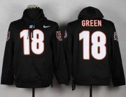 Wholesale Cheap Cincinnati Bengals #18 A.J. Green NFL Pullover Hoodie Black