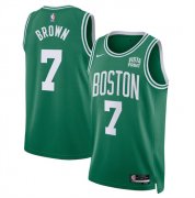 Wholesale Cheap Men's Boston Celtics #7 Jaylen Brown Green Icon Edition Stitched Basketball Jersey