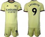 Wholesale Cheap Men 2021-2022 Club Arsenal away yellow 9 Soccer Jersey