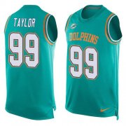 Wholesale Cheap Nike Dolphins #99 Jason Taylor Aqua Green Team Color Men's Stitched NFL Limited Tank Top Jersey