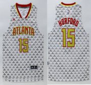 Wholesale Cheap Men's Atlanta Hawks #15 Al Horford Revolution 30 Swingman 2015-16 New White Jersey