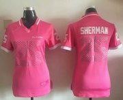 Wholesale Cheap Nike Seahawks #25 Richard Sherman Pink Women's Stitched NFL Elite Bubble Gum Jersey