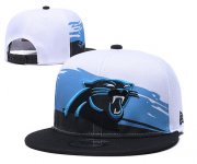 Wholesale Cheap Panthers Team Logo White Black Adjustable Hat GS