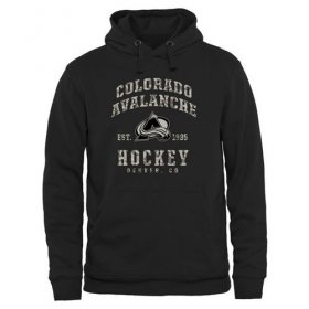 Wholesale Cheap Men\'s Colorado Avalanche Black Camo Stack Pullover Hoodie