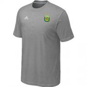 Wholesale Cheap Adidas Argentina 2014 World Small Logo Soccer T-Shirt Light Grey