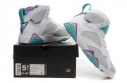 Wholesale Cheap WMNS Air Jordan 7 GS Shoes White/blue-purple