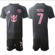 Cheap Men's Inter Miami CF #7 Jean Mota 2025 Black Away Soccer Jersey Suit