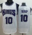 Wholesale Cheap Sacramento Kings #10 Mike Bibby White Swingman Jersey