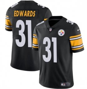 Cheap Men\'s Pittsburgh Steelers #31 Daijun Edwards Black Vapor Untouchable Limited Football Stitched Jersey