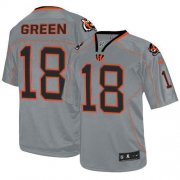 Wholesale Cheap Nike Bengals #18 A.J. Green Lights Out Grey Youth Stitched NFL Elite Jersey