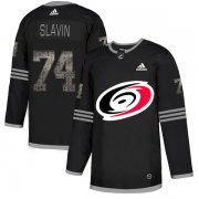 Wholesale Cheap Adidas Hurricanes #74 Jaccob Slavin Black Authentic Classic Stitched NHL Jersey