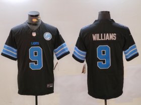 Men\'s Detroit Lions #9 Jameson Williams Black 2024 F.U.S.E. 2nd Alternate With Patch Vapor Limited Stitched Jersey