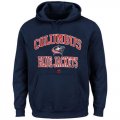 Wholesale Cheap Columbus Blue Jackets Majestic Heart & Soul Hoodie Navy Blue