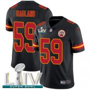 Wholesale Cheap Nike Chiefs #59 Reggie Ragland Black Super Bowl LIV 2020 Men's Stitched NFL Limited Rush Jersey