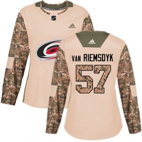 Wholesale Cheap Adidas Hurricanes #57 Trevor Van Riemsdyk Camo Authentic 2017 Veterans Day Women\'s Stitched NHL Jersey