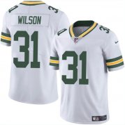 Cheap Men's Green Bay Packers #31 Emanuel Wilson White Vapor Limited Football Stitched Jersey