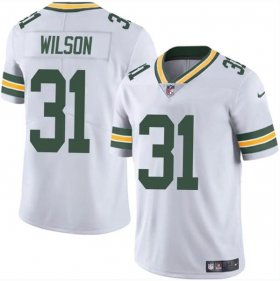 Cheap Men\'s Green Bay Packers #31 Emanuel Wilson White Vapor Limited Football Stitched Jersey