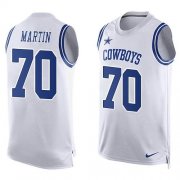 Wholesale Cheap Nike Cowboys #70 Zack Martin White Men's Stitched NFL Limited Tank Top Jersey