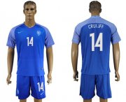 Wholesale Cheap Holland #14 Cruijff Away Soccer Country Jersey