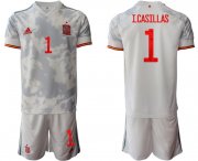 Wholesale Cheap Men 2021 European Cup Spain away white 1 Soccer Jersey