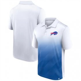 Wholesale Men\'s Buffalo Bills White Royal Iconic Parameter Sublimated Polo