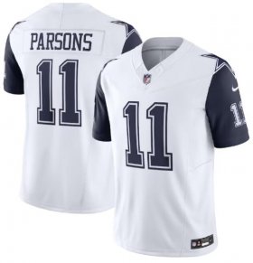 Wholesale Cheap Men\'s Dallas Cowboys #11 Micah Parsons White 2023 F.U.S.E. Vapor Limited Stitched Football Jersey