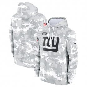 Men\'s New York Giants 2024 Arctic Camo Salute To Service Club Fleece Pullover Hoodie