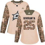 Cheap Adidas Stars #25 Joel Kiviranta Camo Authentic 2017 Veterans Day Women's Stitched NHL Jersey