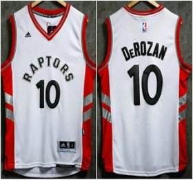 Wholesale Cheap Men\'s Toronto Raptors #10 Demar DeRozan Revolution 30 Swingman 2015-16 New White Jersey