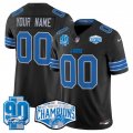 Cheap Men's Detroit Lions Active Player Custom Black 2024 NFC North Champions 90th Anniversary Patch F.U.S.E. Vapor Limited Stitched Jersey