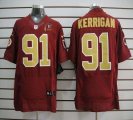 Wholesale Cheap Nike Redskins #91 Ryan Kerrigan Red(Gold Number) 80TH Patch Men's Stitched NFL Elite Jersey