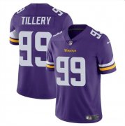 Cheap Men's Minnesota Vikings #99 Jerry Tillery Purple Vapor Untouchable Limited Football Stitched Jersey