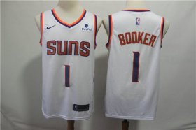 Wholesale Cheap Men\'s Phoenix Suns Devin 1 Booker Nike White 2019 Swingman City Edition Jersey