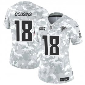 Cheap Women\'s Atlanta Falcons #18 Kirk Cousins 2024 F.U.S.E Arctic Camo Salute To Service Limited Stitched Football Jersey(Run Small)