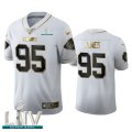 Wholesale Cheap Kansas City Chiefs #95 Chris Jones Men's Nike White Golden Super Bowl LIV 2020 Edition Vapor Limited NFL 100 Jersey