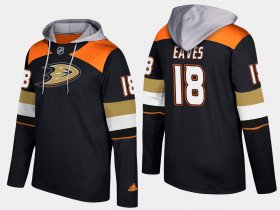 Wholesale Cheap Ducks #18 Patrick Eaves Black Name And Number Hoodie