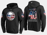 Wholesale Cheap Sabres #40 Robin Lehner NHL Banner Wave Usa Flag Black Hoodie