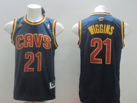 Wholesale Cheap Cleveland Cavaliers #21 Andrew Wiggins Revolution 30 Swingman Navy Blue Jersey