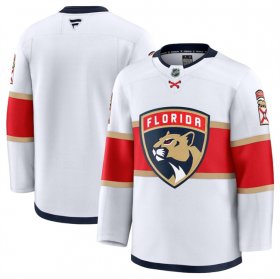 Men\'s Florida Panthers Blank White 2024-25 Away Stitched Hockey Jersey