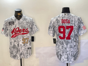 Cheap Men's San Francisco 49ers #97 Nick Bosa Arctic Camo 2024 Salute to Service Stitched Baseball Jerseys